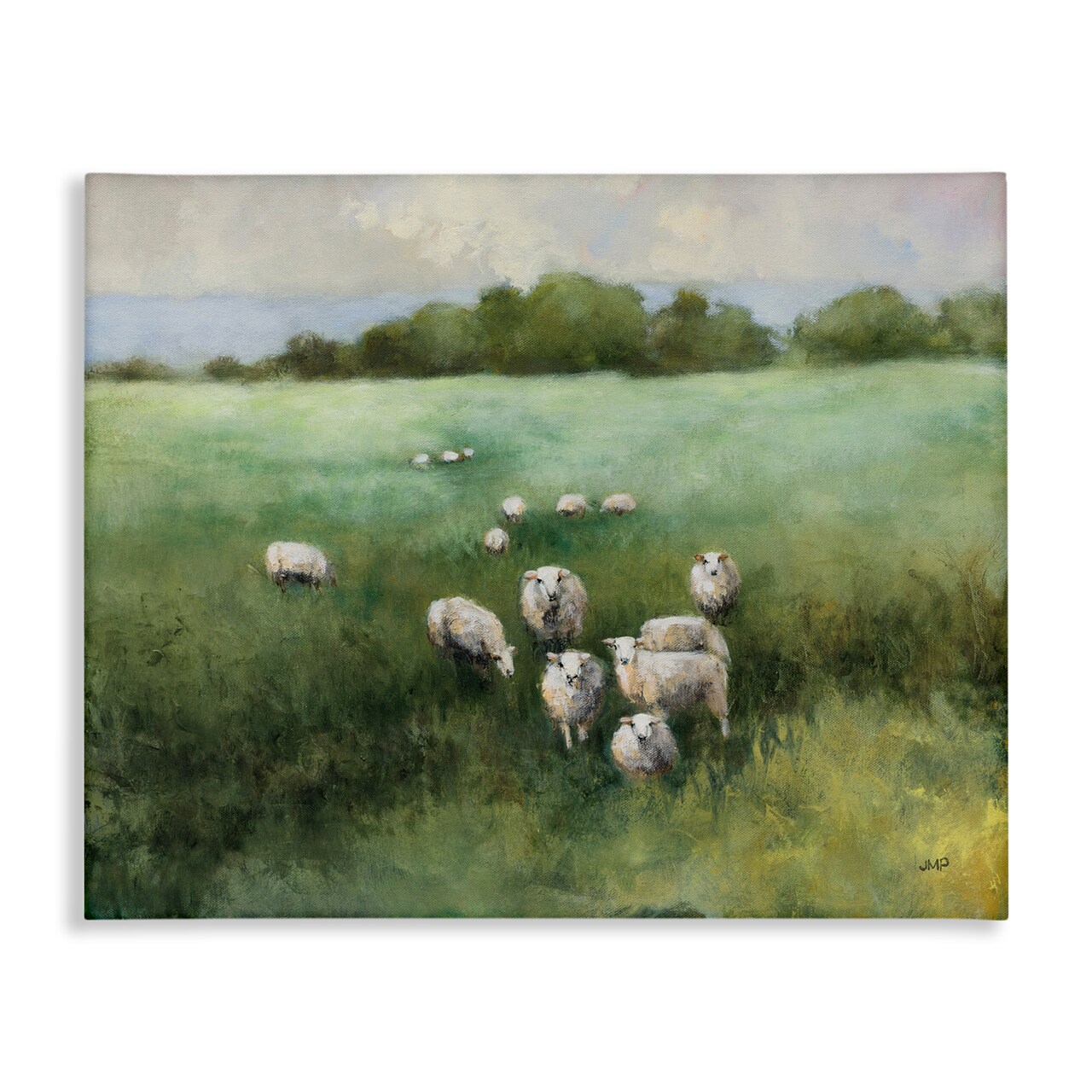 Stupell Industries Field Day Sheep Canvas Wall Art Design by Julia Purinton